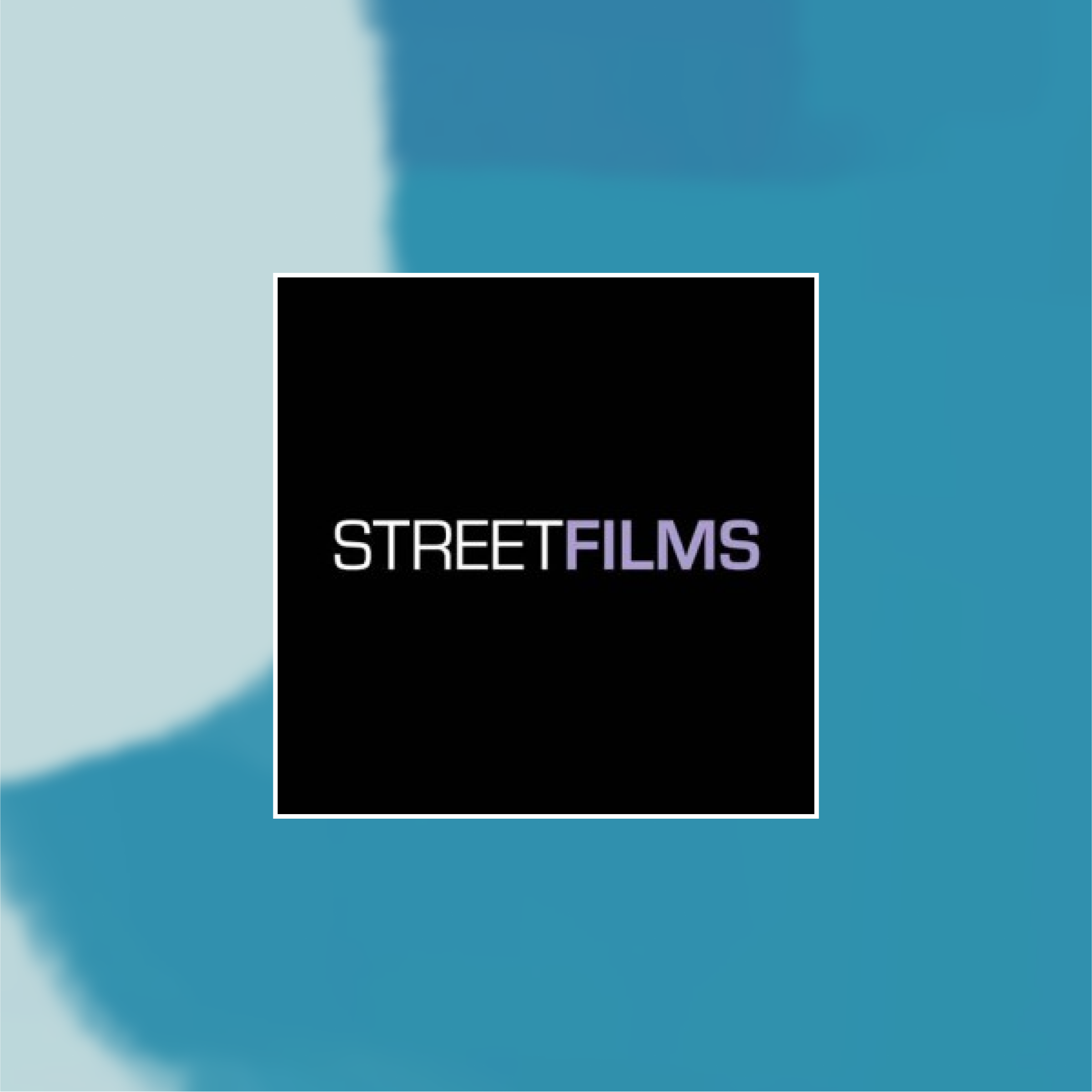 Cover of Streetfilms against a painted abstract background