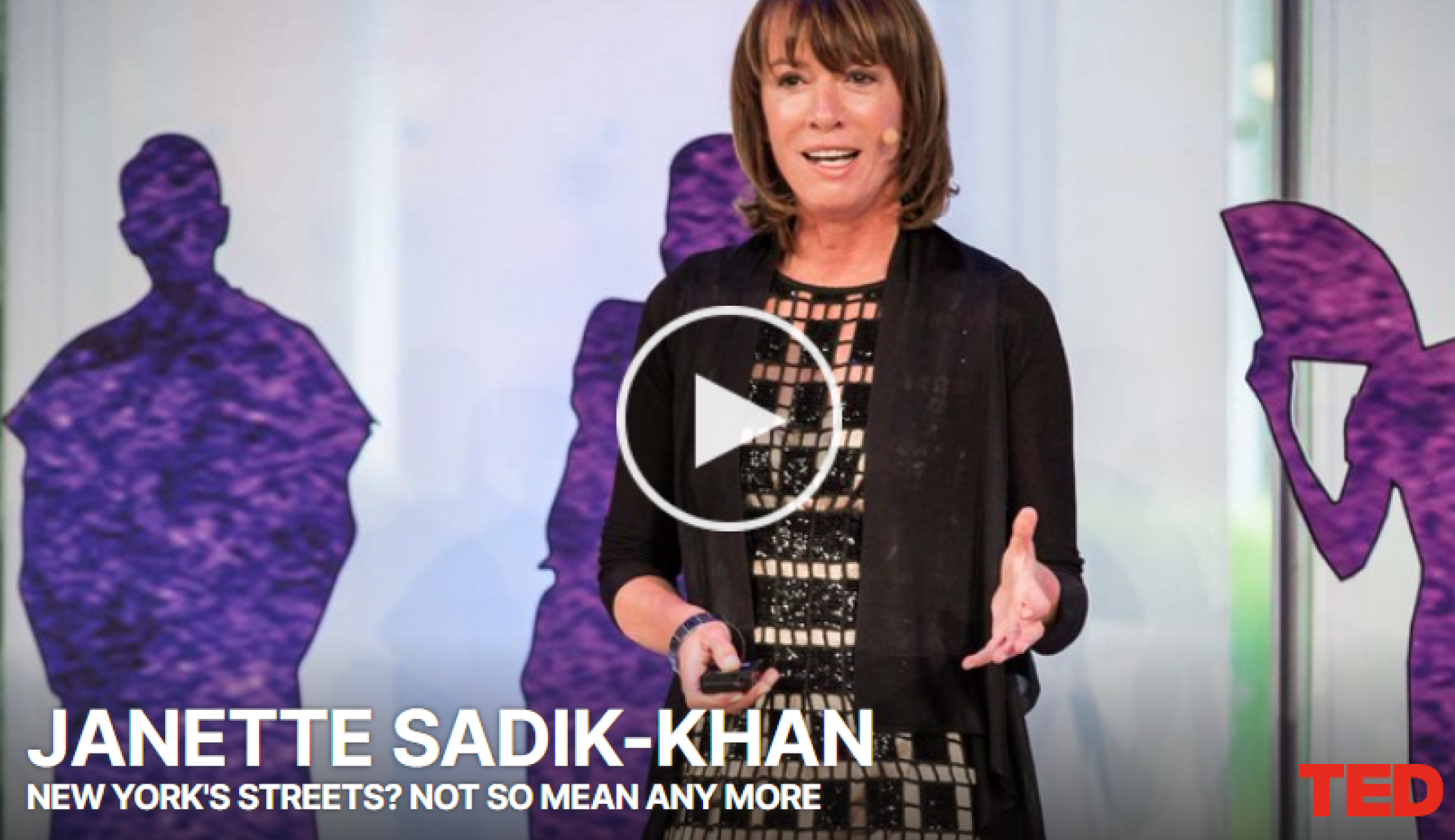Cover shot of Janette Sadik-Khan's TED talk
