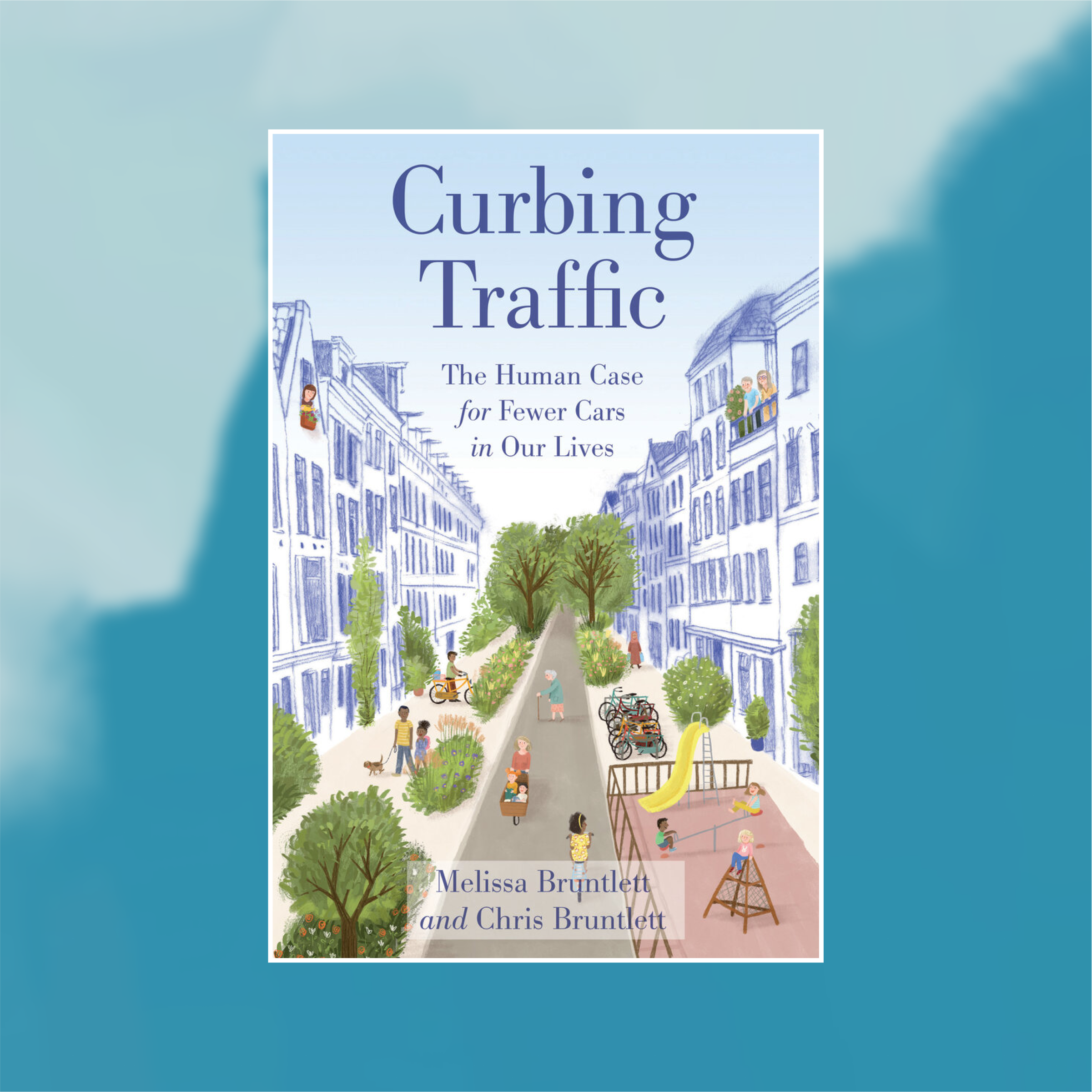 Book cover of Curbing Traffic against an abstract painted background