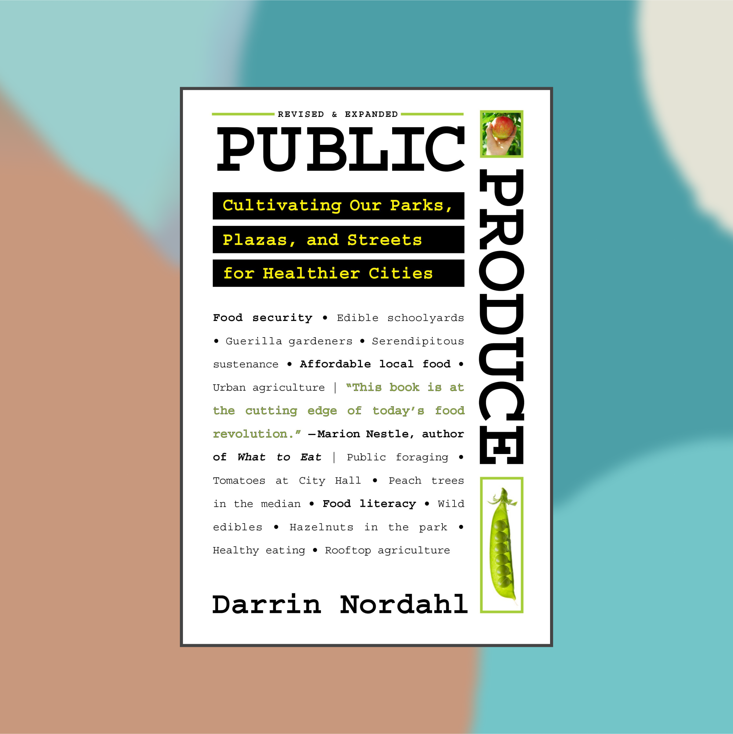 Book cover of Public Produce against an abstract painted background