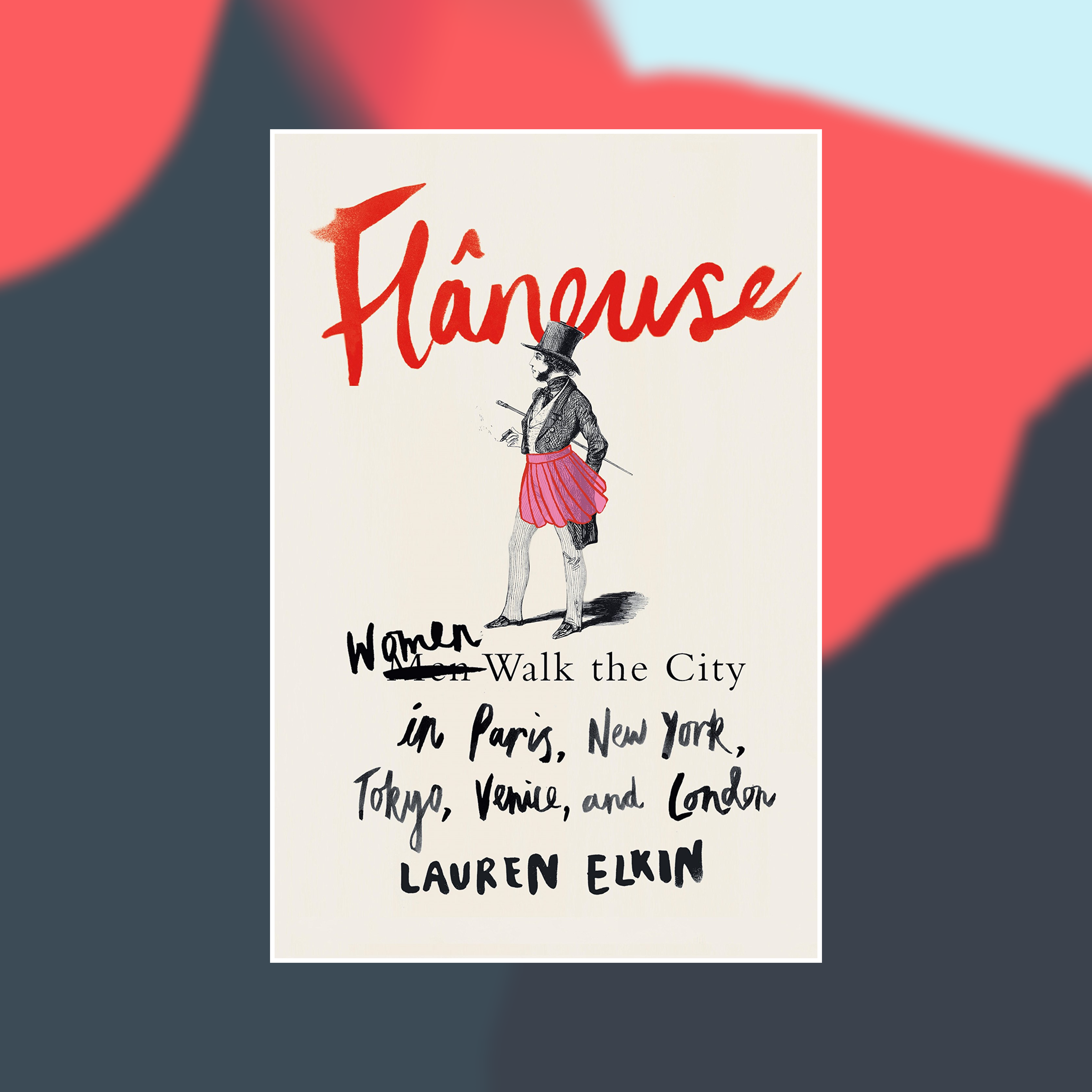 Book cover of Flaneuse against an abstract painted background