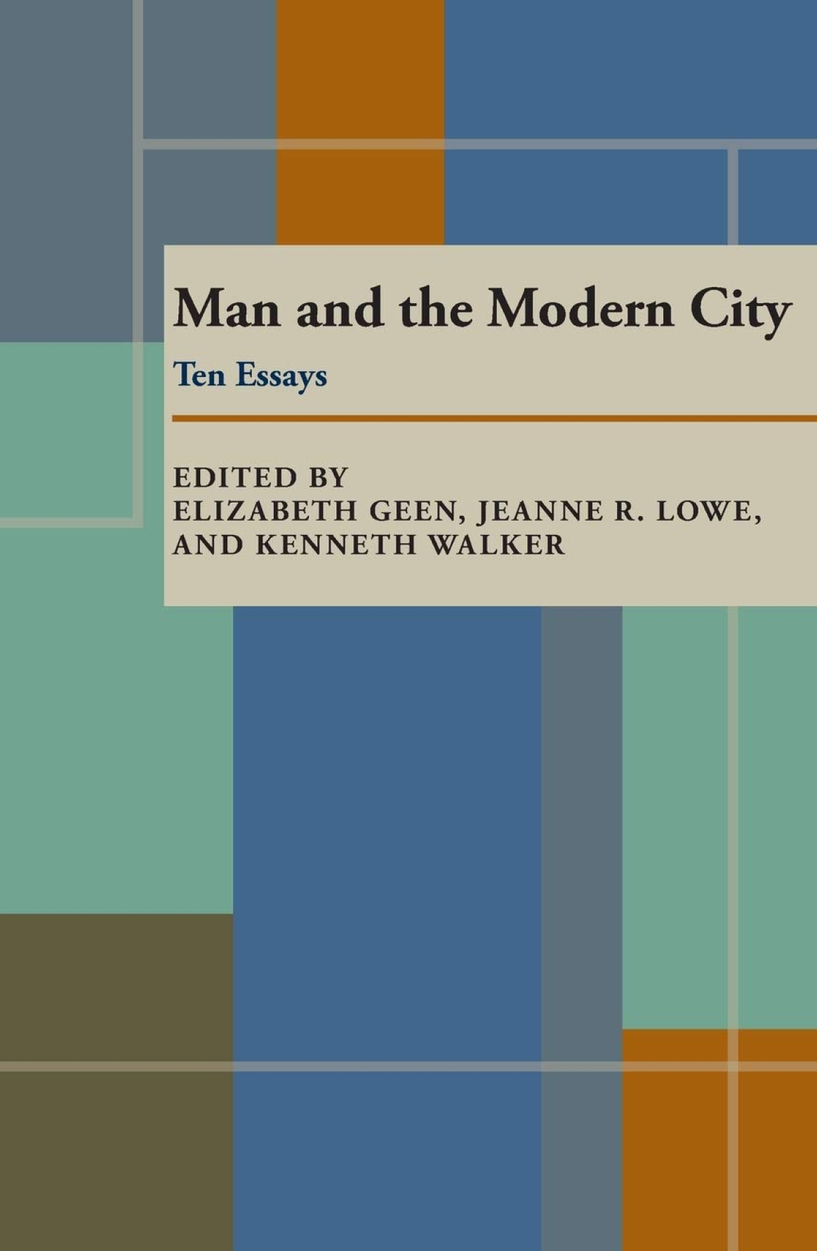 Book cover of Man and the Modern City