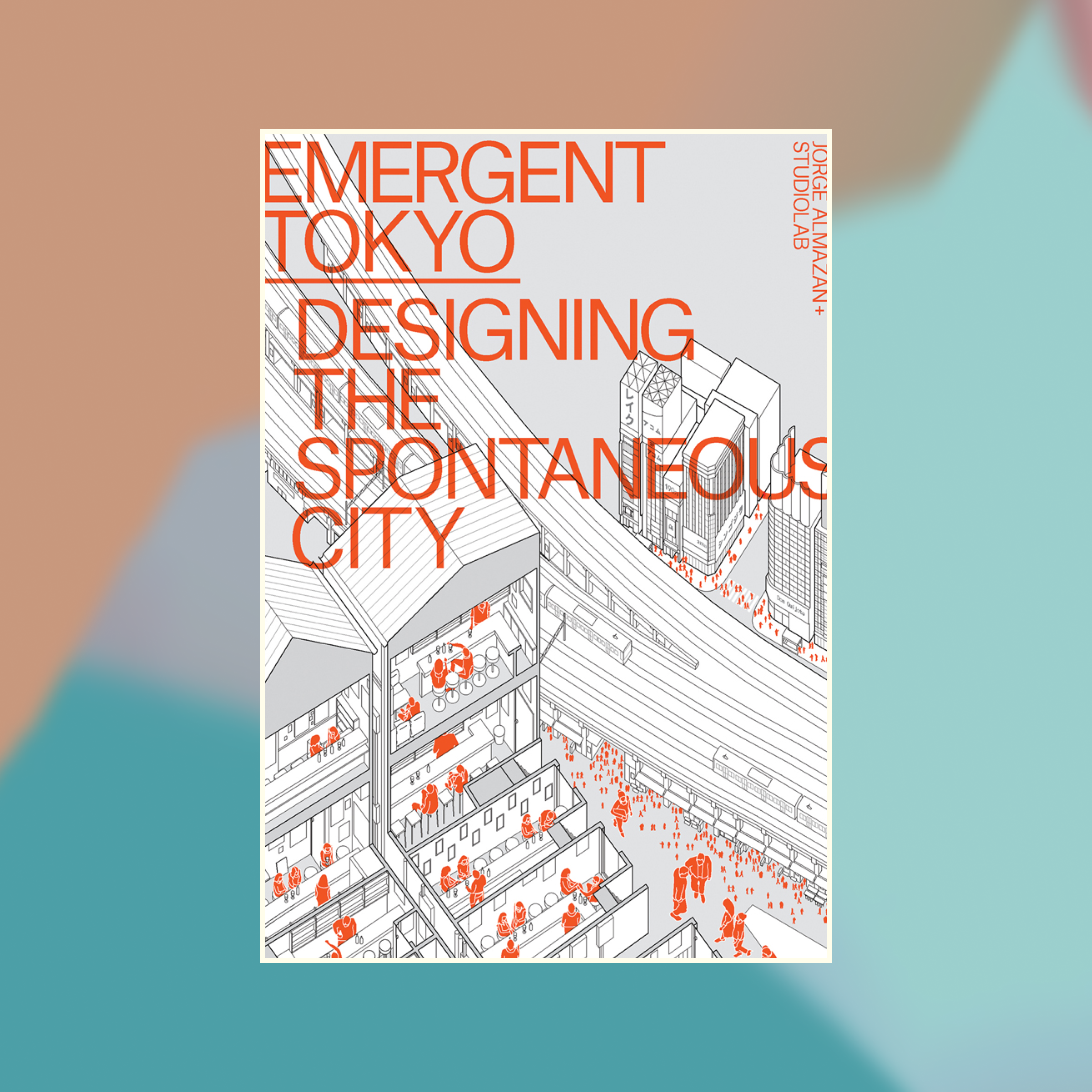 Book cover of Emergent Tokyo against an abstract painted background