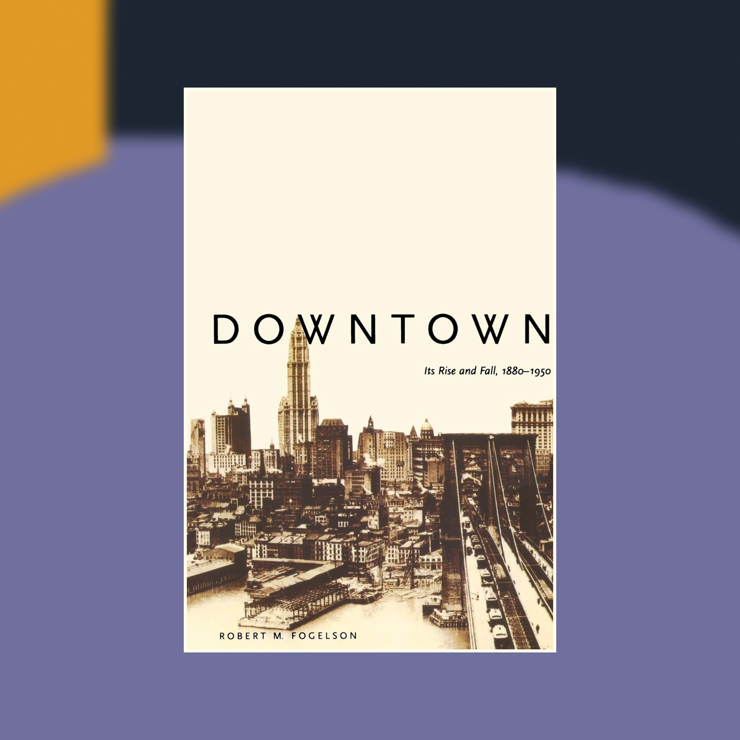 Book cover of Downtown against an abstract painted background
